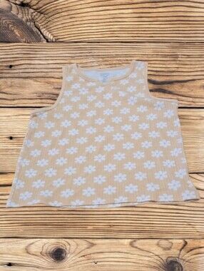 GIRL'S WONDER NATION FLOWER TANK TOP